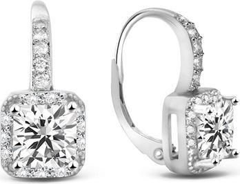 Image du produit Beneto Charmants boucles d'oreilles en argent avec zircons AGUC2699 (L)