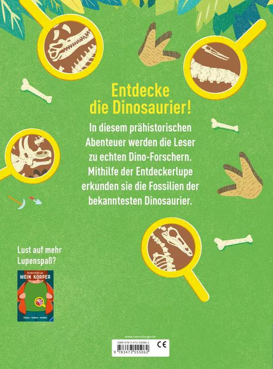 Produktbild Ravensburger Das Buch mit der Lupe: Dinosaurier (Deutsch, Karin Ehrhardt, Donough O'Malley, Camilla de la Bedoyere, 2020)