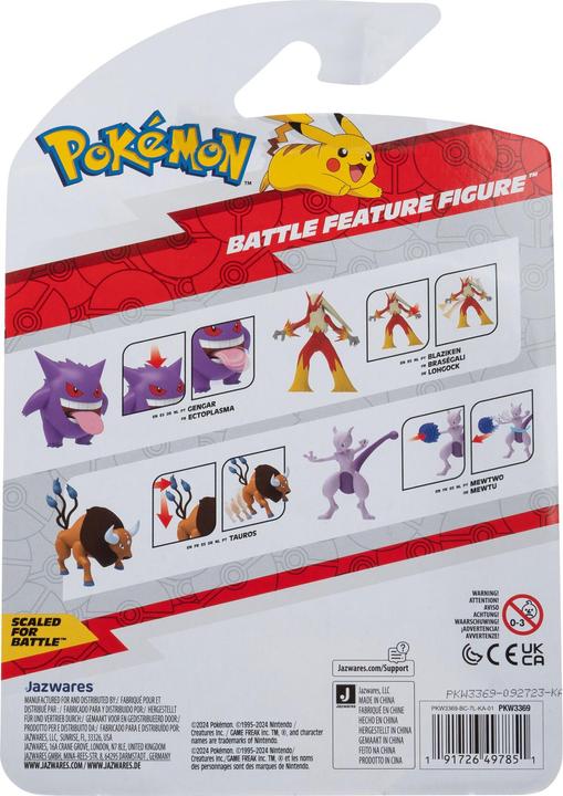 Image du produit Jazwares Figurine Pokémon Battle Feature Tauros 10 cm