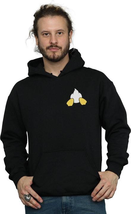 Actual product image Disney Mens Donald Duck Backside Breast Print Hoodie (L)