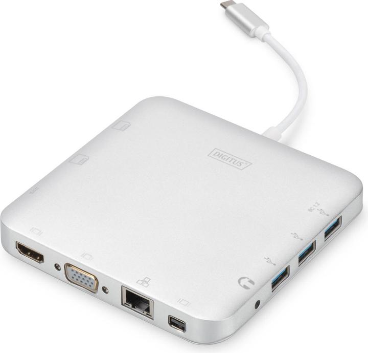 Actual product image Digitus Universal Docking Station USB 3.1 Type C MicroSD SD (USB-C, 11 Ports)