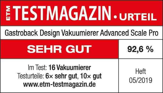 Produktbild Gastroback Design Advanced Scale Pro Vakuumierer 600 mbar