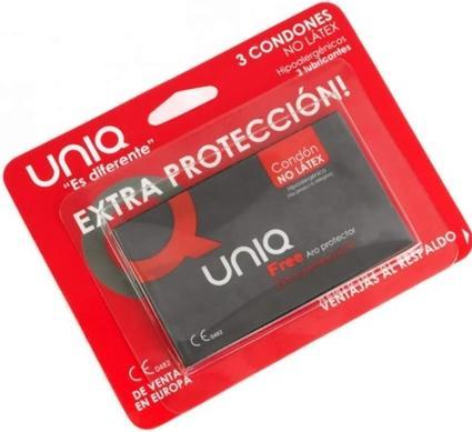 Actual product image Uniq Free Latex Free Condoms With Protection Ring 3 Units (3 pcs.)