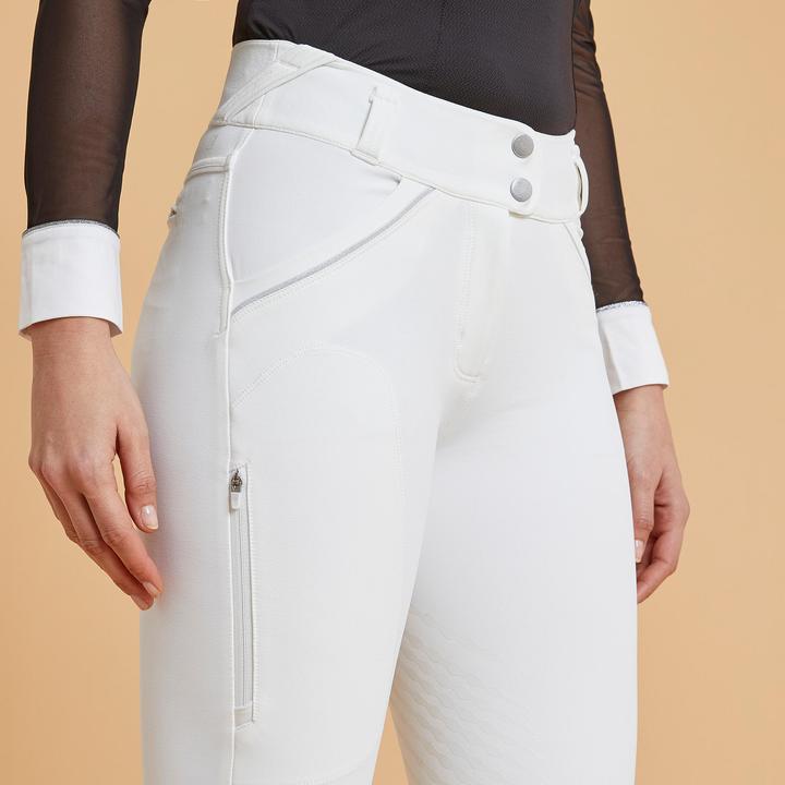 Produktbild Fouganza Turnierreithose Damen - 900 Classic Grip weiss (XL)