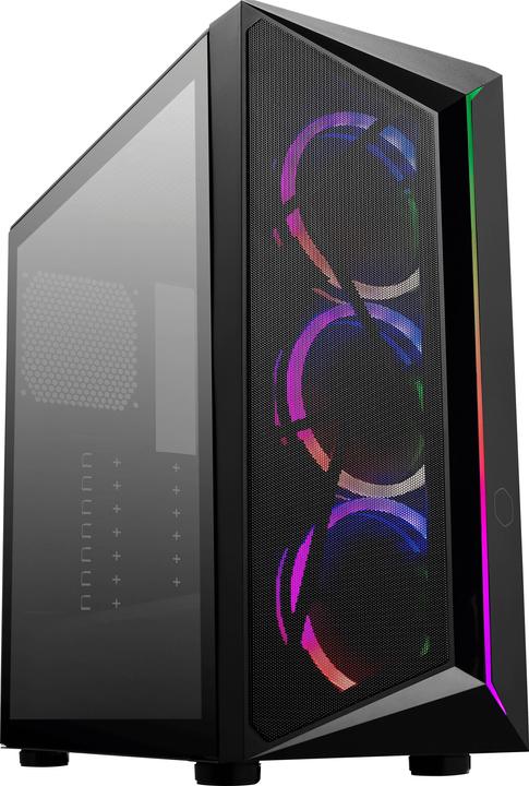 Actual product image Cooler Master CMP 510 ARGB MIDI TOWER CASE WITH WINDOW + MWE V2 230 V 650 W 80+ BRONZE POWER SUPPLY UNIT (ATX, mATX, Mini-ITX)