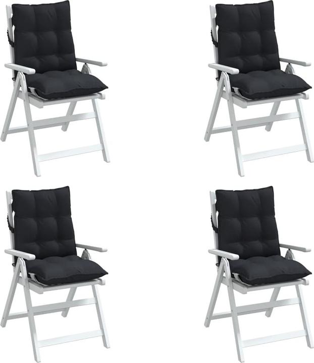 Actual product image VidaXL Low backrest cushions 4 pcs. Oxford fabric (100 x 50 x 7 cm)