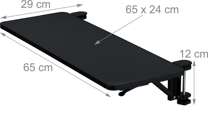 Actual product image Relaxdays Schreibtischverlängerung zum Anklemmen