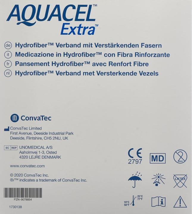 Actual product image Aquacel Ag Extra Hydrofiber bandage (5 x)