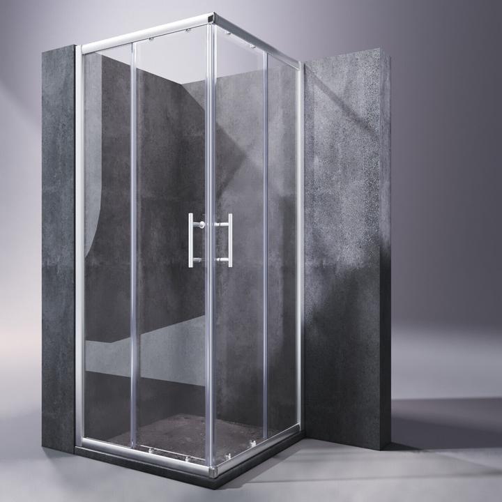 Image du produit SONNI Cabine de douche d'angle 80*80*185 cm, sans bac à douche (120 cm, 120 cm, 195 cm)