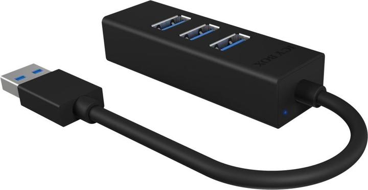 Produktbild Icy Box ICYBOX IB-HUB1409-U3 4x Port USB 3.0 Hub, Schwarz (USB-A, 4 Ports)