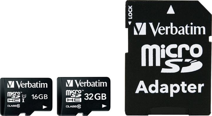 Image du produit Verbatim Carte Micro SDHC classe 10 (32 Go, microSDHC, U1, UHS-I)