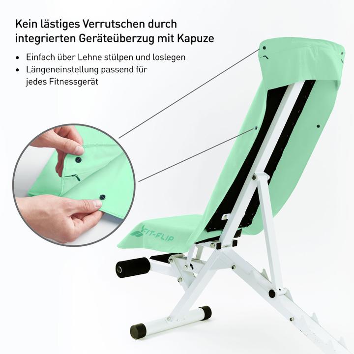 Image du produit Fit-Flip Fitnesshandtuch Mikrofaser mit Reissverschlusstasche 130x48cm (130 x 48 cm)