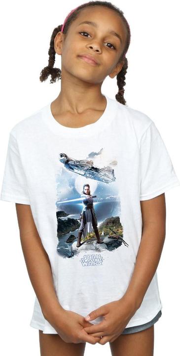 Image du produit Star Wars Rey Faucon Millenium T-shirt en coton fille (152, 158)