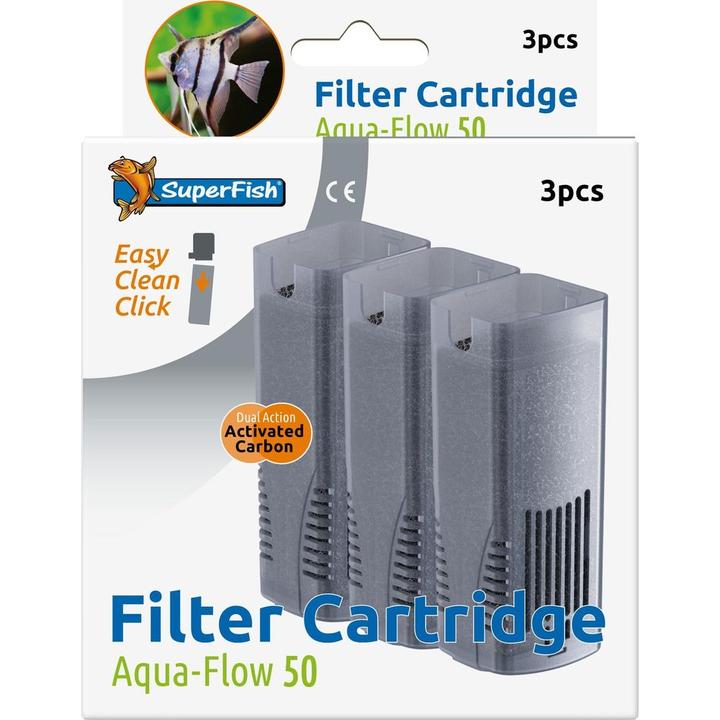 Image du produit SuperFish Cassette de rechange pour Aquaflow 50, 3 pièces, type de produit (Filtres internes)