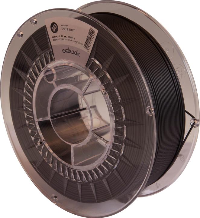 Actual product image Extrudr Filament XPETG Matt Black 1.75mm 2500g (PETG, 1.75 mm, 2.50 g, Black)