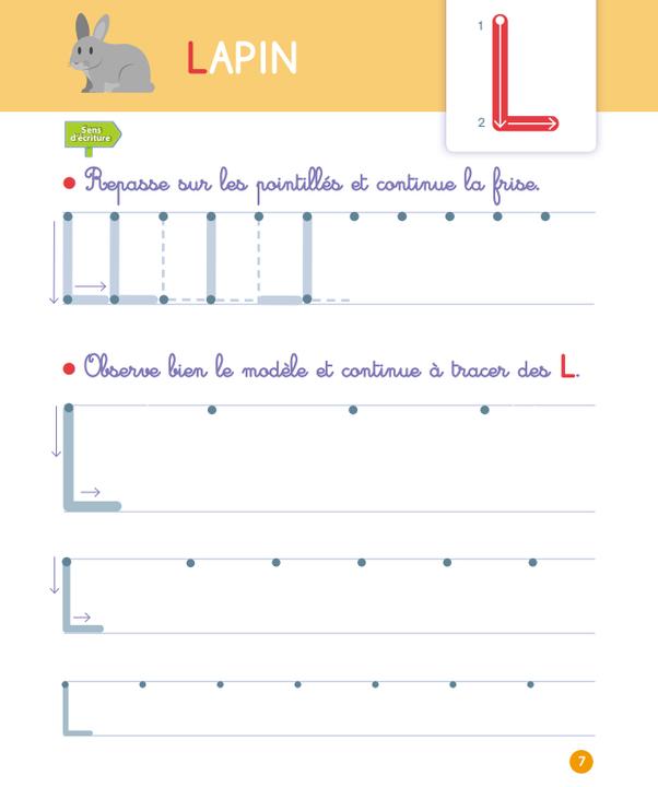 Image du produit Mon cahier d'écriture, grandes lettres : PS-MS, dès 3 ans (Français, Collectif, 2017)