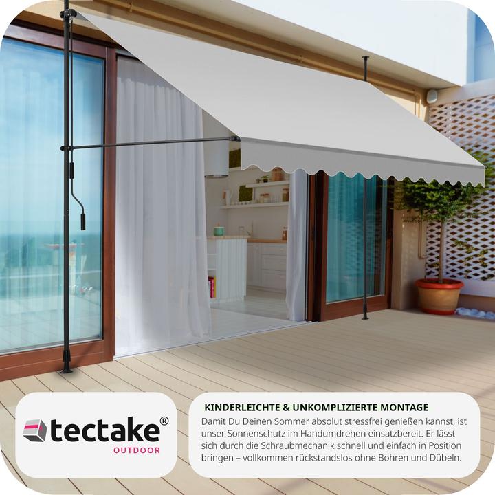 Actual product image tectake Store à pince sans perçage avec manivelle, réglable en hauteur (3.50 m)