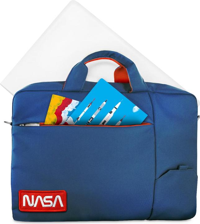 Actual product image Land NS-KLM180705-A notebook bag 39.6 cm (15.6') Courier bag Blue, Red, White (15.60", Universal)