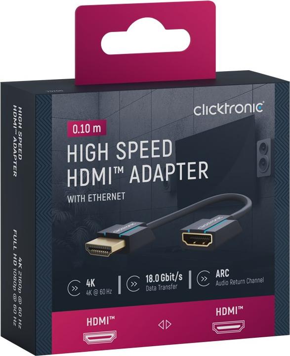 Image du produit Goobay Clicktronic Adaptateur HDMI flexible 0.1m (0.10 m, HDMI)