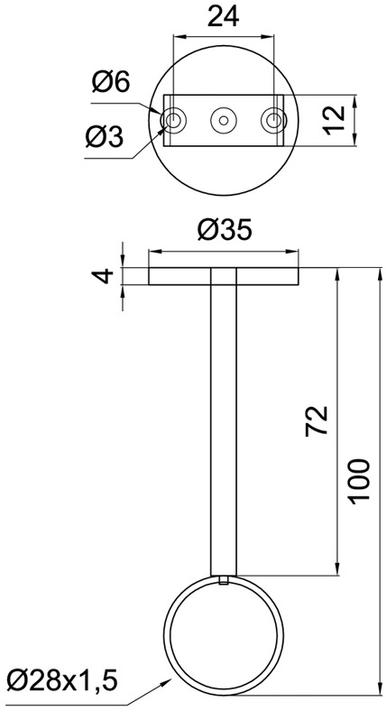 Immagine prodotto OK-Line Supporti per tubi armadi 20mm acciaio in