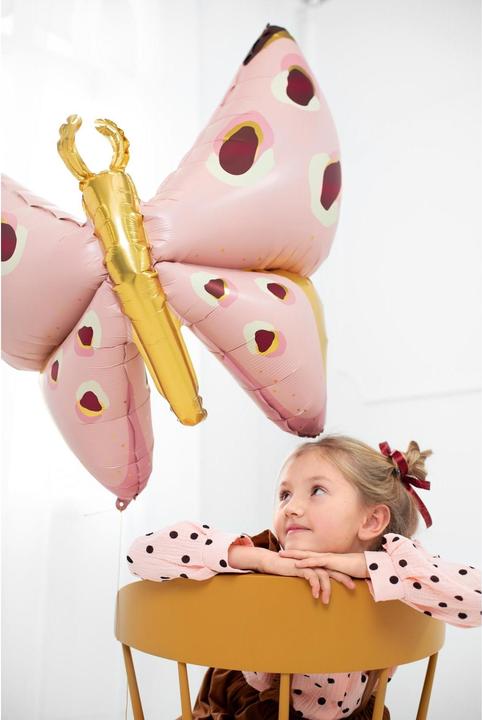 Immagine prodotto Partydeco Palloncino in foil Butterfly 120 x 87 cm, Oro/Rosa
