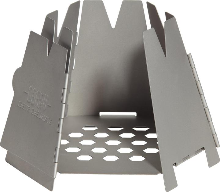 Actual product image Vargo Hexagon wood stove stainless steel