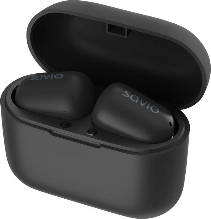 Actual product image Savio TWS-09 IPX5 Headphones & Headset Wireless In Ear Music Bluetooth Black (8 h, Wireless)