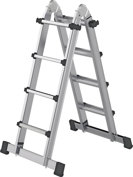 Produktbild Munk Teleskopleiter 4-teilig mit Traverse 4x4 Sprossen (Teleskopleiter)