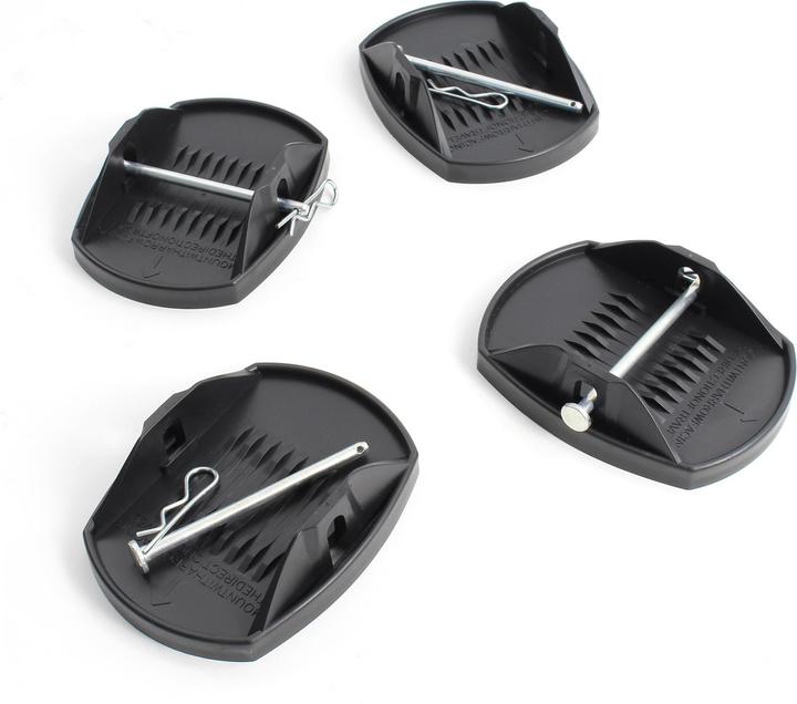 Actual product image XPOtool 4x Caravan Jack Pads 180x145mm with Metal Pins Universal Trailer Motorhome Stabilise Feet