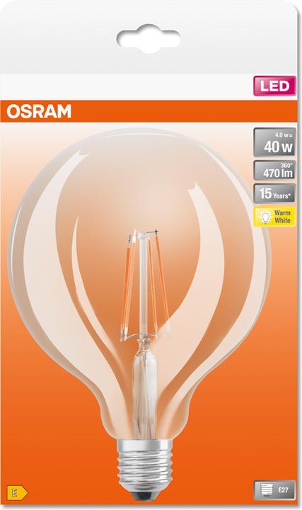 Image du produit Osram Rénovation classique (E27, 4.50 W, 470 lm, 1 x, E)