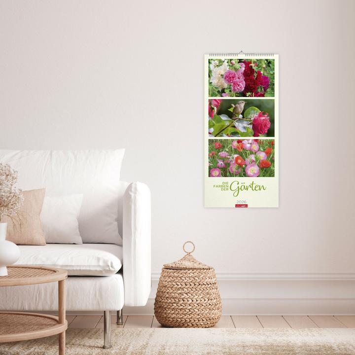 Actual product image Die Farben der Gärten Kalender 2026 (33 x 68 cm, Hardcover, German)