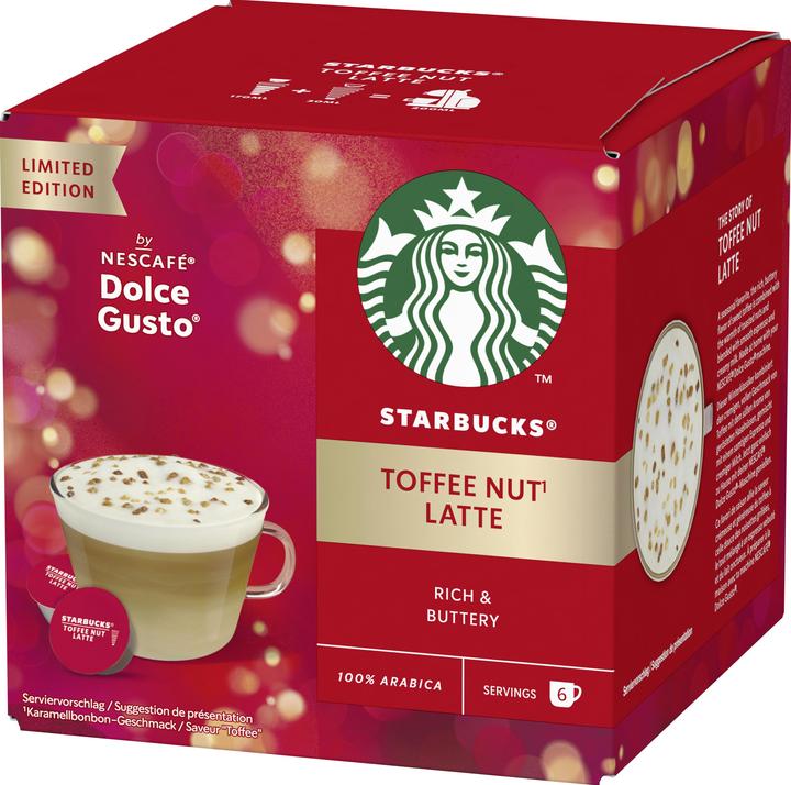Actual product image Starbucks Toffee Nut Latte by Nescafé Dolce Gusto (6 x Port.)