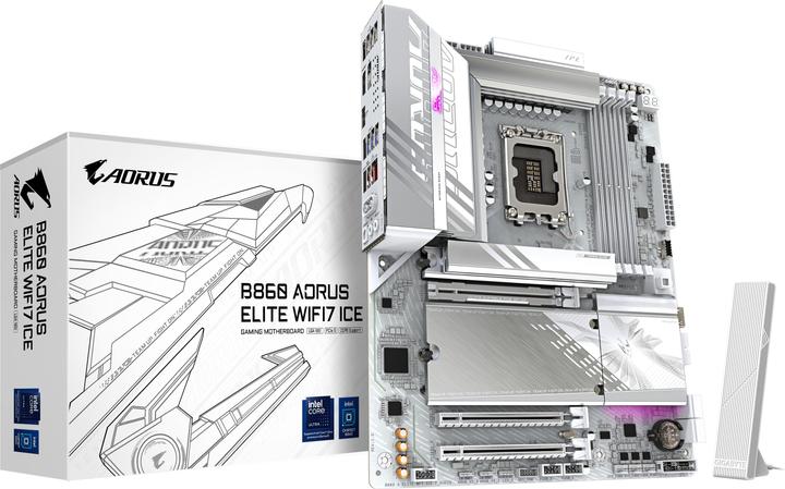 Immagine prodotto Gigabyte B860 AORUS ELITE WIFI7 ICE (LGA 1851, Intel B860, ATX)