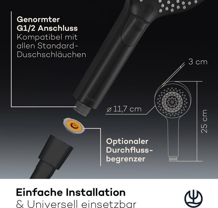Produktbild Kludi X3 Duschkopf (3 Strahlarten, 15 l/min)
