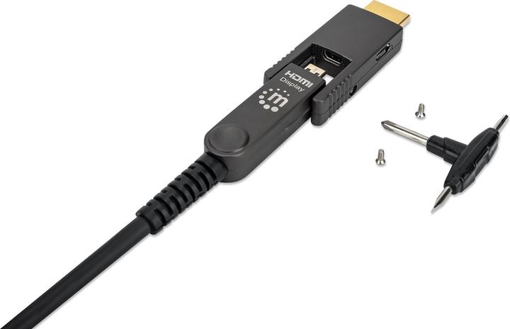 Immagine prodotto Manhattan Cavo attivo ad alta velocità in fibra ottica HDMI con connettore staccabile (70 m, HDMI)