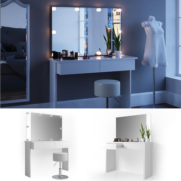 Produktbild Vicco Azur mit Hocker und Beleuchtung (120 x 40 x 84 cm)