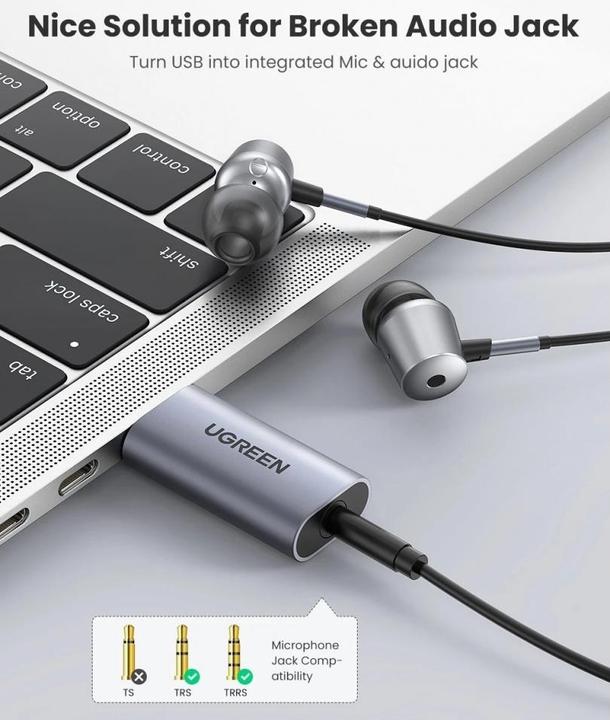 Immagine prodotto Ugreen USB 2.0 all'adattatore audio USB Sound Card Stick (USB)