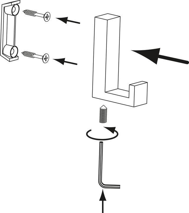 Produktbild Siro MantelHaken Doradus GarderobenHaken 15x61mm, Haken ZN vermessingt poliert
