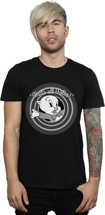 Immagine prodotto Looney Tunes Maglietta uomo That's All Folks Porky Pig in cotone (M)