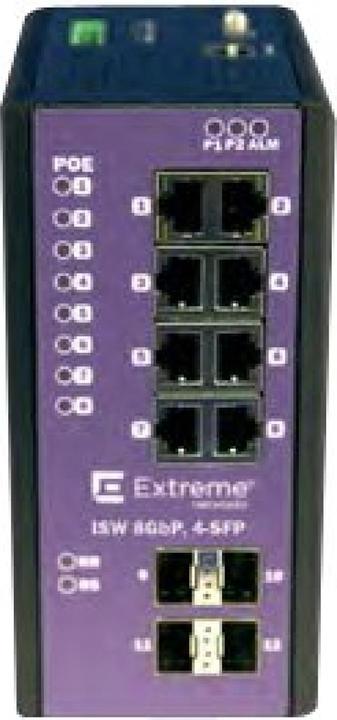 Productafbeelding Extreme Networks ExtremeSwitching Industriële Ethernet Schakelaars ISW 8GBP,4-SFP (12 Havens)