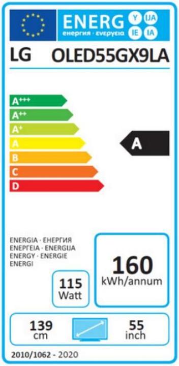 Energie-Label LG OLED55GX9 (55", OLED, 4K)
