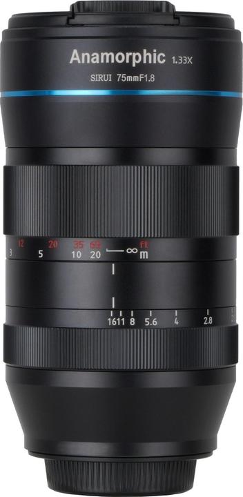 Actual product image Sirui Fixed focal length 75 mm F1.8 anamorphic (Sony E, APS-C / DX)