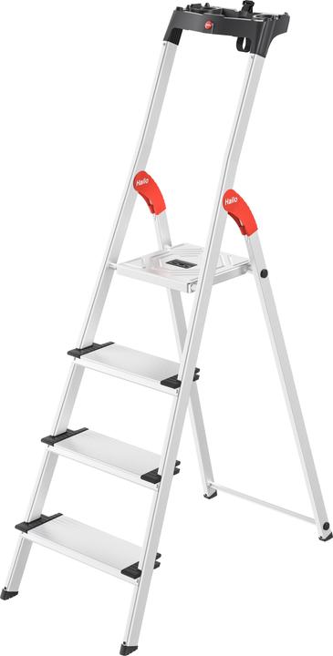 Produktbild Hailo L80 ComfortLine, Alu-Sicherheits-Stehleiter, 4 Stufen (Stehleiter, 150 cm)