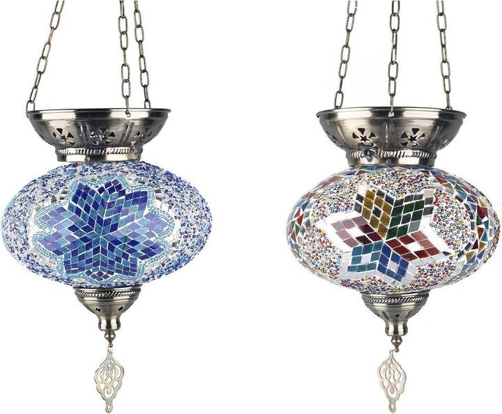 Actual product image DKD Home Decor Ceiling lamp crystal metal coloured (25 x 25 x 40 cm) (2 pieces)