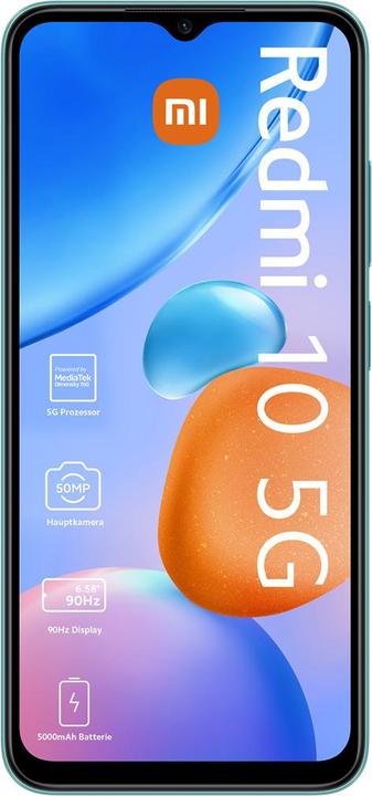 Image du produit Xiaomi Redmi 10 5G (64 Go, Vert Aurora, 6.85", Double SIM, 50 Mpx, 5G)
