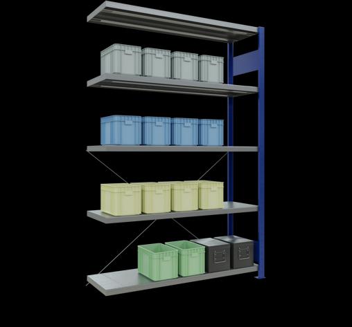 Image du produit Schulte Lagertechnik Système enfichable Élément suivant MULTIplus250 avec entretoise croisée