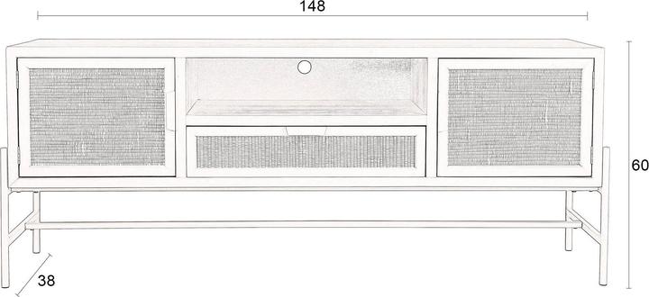 Image du produit Dutchbone Yasu Sideboard Beige (148 x 38 x 60 cm)
