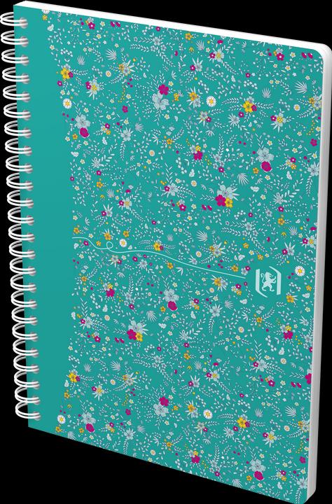 Image du produit Oxford FORME FLORALE - Livre en spirale (A5, Quadrillé, Couverture rigide)