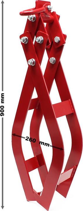 Image du produit Wiltec Pince forestière pour troncs max. 850 mm, Force 1500 kg, Pince de levage, 4 Mandrins de serrage (850 mm)