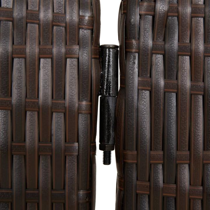 Immagine prodotto VidaXL Paravento 3 pezzi in poly rattan marrone,Colore: Marrone,Materiale: Poly